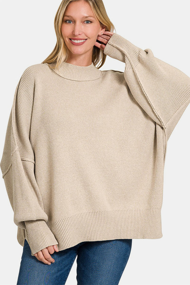 Side Slit Oversize Sweater