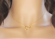 Heart Cuffed Necklace